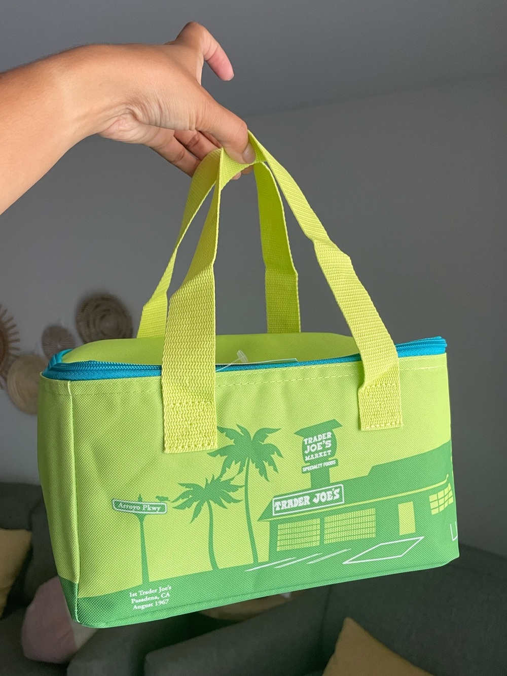 Trader Joe's Green Mini Tote Bag - Insulated Lunch Bag